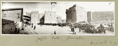 Jaffa Gates, Jerusalem, 14th December 1917 by Capt. Arthur Rhodes
